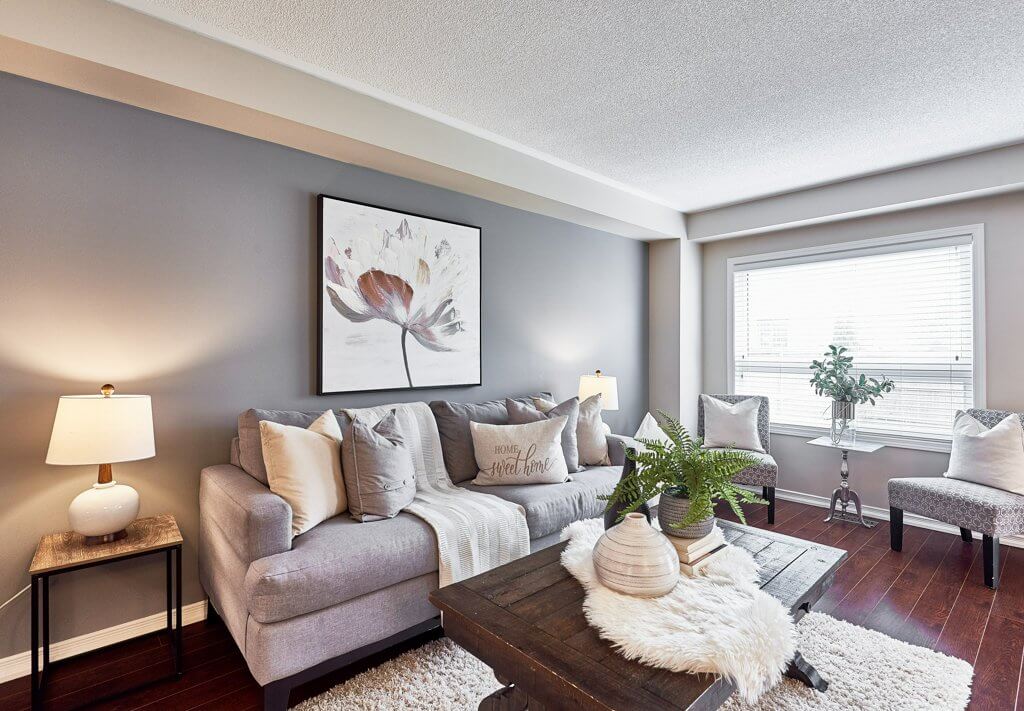 A living room in north oshawa staged by low commission realtor matt phillips